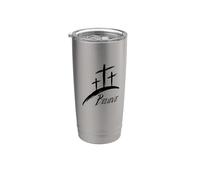 Creer, tres cruces, diseño cristiano Vaso térmico de acero inoxidable de doble pared