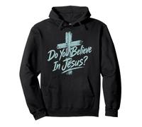 ¿Crees En Jesús Cruz Cristiana Fe Religioso Sudadera con Capucha