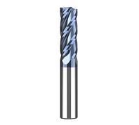 CREEYA 1 Piezas Fresa de metal duro 16mm, 4 dientes/4 Flautas Fresas CNC, Negro AlTiN revestimiento, Fresas Carburo de recta 16mm Para Metal Madera ácido acrílico Plásticos (16mm)