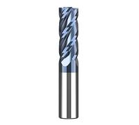 CREEYA 1 Piezas Fresa de metal duro 18mm, 4 dientes/4 Flautas Fresas CNC, Negro AlTiN revestimiento, Fresas Carburo de recta 18mm Para Metal Madera ácido acrílico Plásticos (18mm)