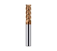 CREEYA 1PCS Fresa de metal duro 10mm, 4 dientes/4 Flautas CNC Fresas, HRC 55, Dorado TiSiN revestimiento, Fresas Carburo de recta 10mm Para Acero Metal Madera Plásticos (10mm)