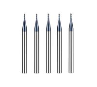 CREEYA 5 Piezas Fresa de metal duro 1mm, 4 dientes/4 Flautas Fresas CNC, Negro AlTiN revestimiento, Fresas Carburo de recta 1mm Para Metal Madera ácido acrílico Plásticos (1mm)