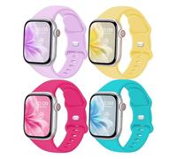 CREFORT Correas compatibles con Apple Watch de 38 mm, 40 mm, 41 mm, 42 mm, 44 mm, 45 mm, 49 mm, correa de repuesto de silicona suave para iWatch Series Ultra 8 7 6 5 4 3 2 1 SE mujeres y hombres