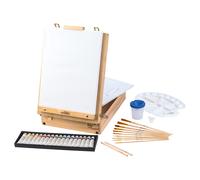 CRELANDO® Maletín de pintura con caballete de sobremesa