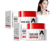 Crema aclarante de ácido kójico, 2 x 30 g, reduce las manchas y la melanina, ilumina la piel, mejora la suavidad de la piel, proporciona un tono uniforme y luminoso de la piel