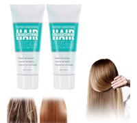 Crema alisadora capilar con proteínas correctivas: crema alisadora nutritiva de acción rápida, mascarilla capilar con queratina, apta para todo tipo de cabellos, tamaño de viaje (2pcs)