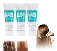 Crema alisadora capilar con proteínas correctivas: crema alisadora nutritiva de acción rápida, mascarilla capilar con queratina, apta para todo tipo de cabellos, tamaño de viaje (3pcs)