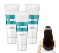 Crema alisadora Wadexr, cremas alisadoras con proteínas de seda y brillo para cabello rizado, natural potente, tratamiento capilar con proteínas (3pcs)