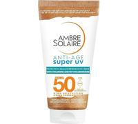Crema Ambre Solaire BB, Crema Facial SPF 50+ con Ácido Hialurónico y Vitamina C, Protector solar facial 50 antimanchas, hidratación profunda, tono medio, antiarrugas, protección UV.