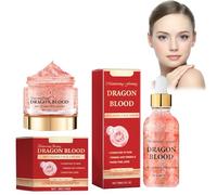Crema Anti-Edad Hidratante + 10Pcs Mascarillas Faciales, Crema de sangre de dragón, Retinol Placenta Royal Dragon Blood Cream, mejora la rugosidad, Reducir Las Líneas De Expresión