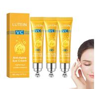 Crema Anti-Envejecimiento para Ojos VC Luteína, Crema para Ojos Contra Ojeras y Bolsas, Rodillo para Ojos para Ojos Hinchados, Crema Reparadora de Ojos para Mujeres y Hombres (3pcs)