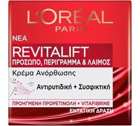Crema antiarrugas y reafirmante facial, contorno y cuello Revitalift L'Oreal (50 ml)