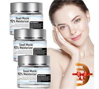 Crema Baba de Caracol Facial, Crema Hidratante Facial Mujer, Advanced Snail 92 Crema, Snail Mucin Crema Hidratante de Mucina de Caracol - Crema Reafirmante y Rebozante (3 Bottles)