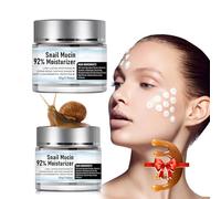 Crema Baba de Caracol Facial, Crema Hidratante Facial Mujer, Advanced Snail 92 Crema, Snail Mucin Crema Hidratante de Mucina de Caracol - Crema Reafirmante y Rebozante (2 Bottles)