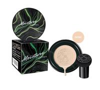 Crema BB con Almohadilla de Aire con Punta de Hongo - Maquillaje nude hidratante de aspecto natural. Incluye brocha de esponja para un look rápido y perfecto (Marfil/Blanco Natural/Marrón Oscuro)