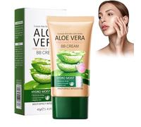 Crema BB corrector hidratante, corrector de larga duración, crema BB con aloe vera, crema hidratante BB crema para tonos de piel naturales, resistente al agua y de larga duración (natural)