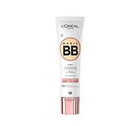 Crema BB Magic de L'Oréal Paris con SPF 11, tinte 5 en 1 con vitamina B5 y vitamina E, fórmula hidratante ligera que se adapta al tono de la piel para lograr un acabado brillante natural, 30 ml, tono 02 Light