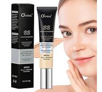 Crema BB,Protector solar ligero SPF 50 BB Base hidratante con color | Base cosmética cobertura total, corrector base imprimación 1,06 oz para maquillaje duradero Rosixehird