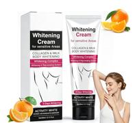 Crema Blanqueadora 60ML para Axilas, Cuello, Codos y Rodillas, Tratamiento con Niacinamida,Vitamina C,Atenúa Oscurecimiento en Rodillas,Codos & Zona Íntima,Hidratante y Reafirmante