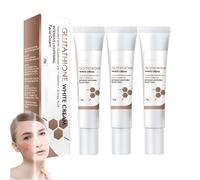 Crema blanqueadora con glutatión, removedor de manchas oscuras faciales, crema tonificante hidratante e iluminadora, loción aclaradora para eliminar imperfecciones, suave y no irritante (3pcs)