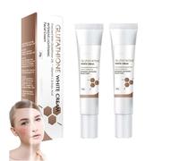 Crema blanqueadora con glutatión, removedor de manchas oscuras faciales, crema tonificante hidratante e iluminadora, loción aclaradora para eliminar imperfecciones, suave y no irritante (2pcs)