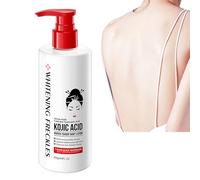 Crema blanqueadora, Loción corporal para aclarar la piel con ácido kójico, crema blanqueadora para las axilas, suero de brillo corrector de puntos oscuros, hidratante, antiarrugas (1)