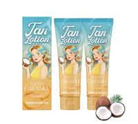 Crema bronceadora de caramelo, bronceado suave, cuidado corporal, no grasa, aroma a caramelo, tez de bronce, textura ligera para un efecto bronceado suave uniforme, 100 ml (sandía) (coco)