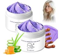 Crema Capilar Detroitrain Con Keratina Morada, Acondicionador Hidratante Que Hidrata, Restaura La Suavidad Y Realza El Brillo Para Un Cabello Más Saludable. (2 unidades)