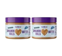 Crema Cinnamon Roll 500 gr nut&me | Hecha con nuez pecana, almendra, dátil, canela, jengibre | Sin gluten, lactosa ni azúcares añadidos | Vegana y Cremosa | Pack 2 x 250 gr