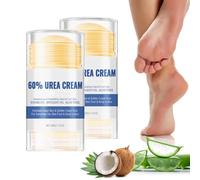 Crema con Urea 60%, Crema Reparadora e Hidratante para Pies Secos y Agrietados, Ideal para Talones, Rodillas, Manos y Codos - Hidratación Profunda y Cuidado Diario, Pack de 2