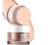 Crema correctora de 15 g, cubre pecas, manchas, ojeras y espinillas, resistente al agua, 6 colores a elegir, incluye 3 mini topes de pulgar (03)