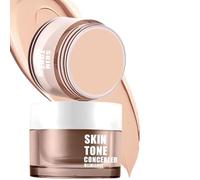Crema correctora de 15 g, cubre pecas, manchas, ojeras y espinillas, resistente al agua, 6 colores a elegir, incluye 3 mini topes de pulgar (01)