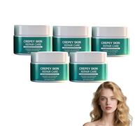 Crema Crepey Skin Care con ácido hialurónico y manteca de karité - Hidratante reafirmante para cuerpo y rostro - Mejora visiblemente el tono y la textura de la piel - Hidrata la piel seca (5 Cajas)