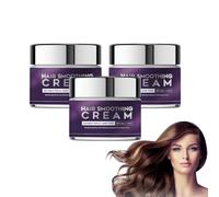 Crema de alisado capilar avanzada con tratamiento de keratina de seda y proteínas para un máximo control del frizz y un efecto alisador: ideal como tratamiento capilar de keratina. (3 Cajas)