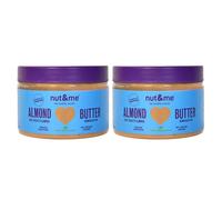 Crema de almendras sin azúcares añadidos 600 gr nut&me | 100% Almendras | Dieta Keto | Cremosa | Sin gluten | Sin aditivos | Vegano | Sabroso y cremoso | Sin aceite de palma Pack 2 x 300 gr