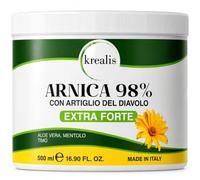 Crema de Árnica Extra Strong - Masaje Muscular y Articulaciones 500 ml | Árnica Gel con Harpagófito y Mentol, Pomada Profesional Preparación y Recuperación Muscular