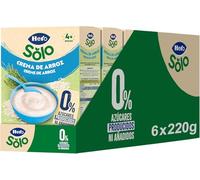 Crema de Arroz, PACK 6 -Papilla, Sin Gluten, Rica en Fibras y Vitaminas, Sabor Natural para Bebés, a partir de 4 meses -HERO