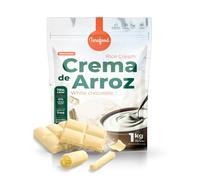 Crema de Arroz Sabor Chocolate Blanco de 1 kg | Harina de Arroz Precocida 100% Integral Vegana | Fuente de Carbohidratos Instantánea | Torafood