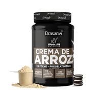 Drasanvi SPORT LIVE CREMA DE ARROZ by - Bajo contenido en grasa - Disolución instantánea - Sin azúcares añadidos - VEGANO - SIN GLUTEN - Sabor COOKIES & CREAM - 1kg