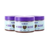 Crema de avellanas y cacao 750 gr nut&me | Dieta Keto | 51% avellana | Natural | con Cacao, avellana y fibra de achicoria | Sin Azúcar | Sin Aditivos | Vegano | Repostería sana | Pack 3x250 gr