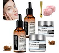 Crema De Baba De Caracol Original, Crema Hidratante Diaria En Gel Con Mucina De Caracol Al 92%, Crema Hidratante Diaria En Gel Con Mucina De Caracol (2 sets)