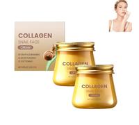 Crema de baba y colágeno de caracol - Crema facial antienvejecimiento, reducción de arrugas, hidratación intensa y nutrición para una piel firme y suave (2 unidades)