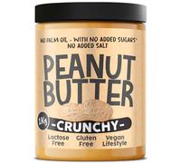 Crema De Cacahuete Crunchy 1kg - Peanut Butter 100% Natural - Calidad Italiana - Sin Azucar Añadidos - Sin Aceite De Palma - Mantequilla De Cacahuete Con Trocitos Crujientes - Crema Proteica