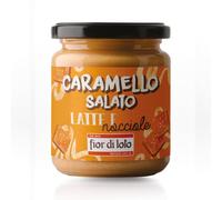 Crema de caramelo salado con leche y avellanas orgánicas, 200 g, Fior di Loto