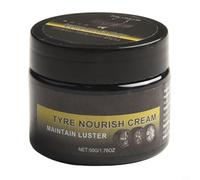 Crema de cera nutritiva para neumáticos negros para polaco ABS, resistente a la suciedad, 50 g, aplicación rápida, no se deforma compatible con coches que tienen camiones, neumáticos con la mayoría de
