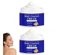 Crema de confort corporal suave y calmante, crema corporal ligera de absorción rápida, refrescantes cremas de confort para el cuerpo no pegajosas, loción hidratante nutritiva. (2 unidades)