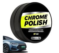 Crema de Cromo para Coche Universal Antiarañazos Quitaóxido Restaurador de | Abrillantador de Metal para Coche para Molduras de Puerta, Rejillas, Retrovisores, Llantas y Logos