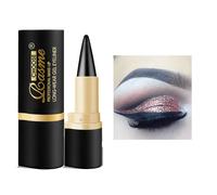 Crema de delineador de ojos sólido, barra de gel delineador de ojos negro, delineador de ojos resistente de secado rápido, de uso dual para lápiz delineador de labios