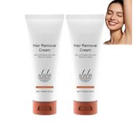 Crema de depilación aromática versátil, crema de depilación de acción rápida para pieles sensibles, depiladora suave para la zona del bikini, gel de depilación para las piernas. (2 unidades)