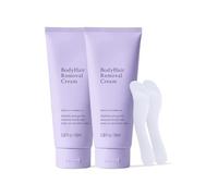 Crema de depilación corporal para piel sensible, crema depilatoria sin dolor y suave con aplicador de espátula, disolución instantánea de cabello, cuerpo unisex y cuidado de la piel (2pcs)